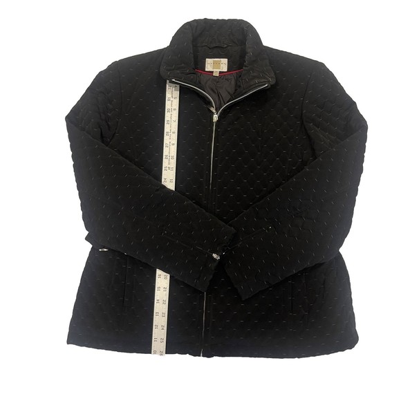 Gallery Women’s Black Coat Jacket Long Sleeve Collared Zip Up Pockets Si… - Picture 6 of 11